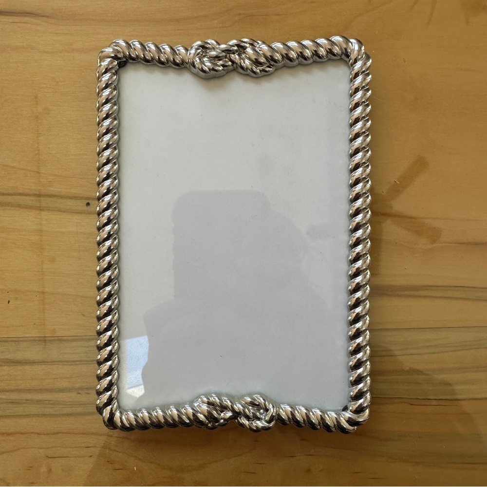 Silver Rope 4x6 Picture Frame Nicole Miller Nautical Costal Grandmother